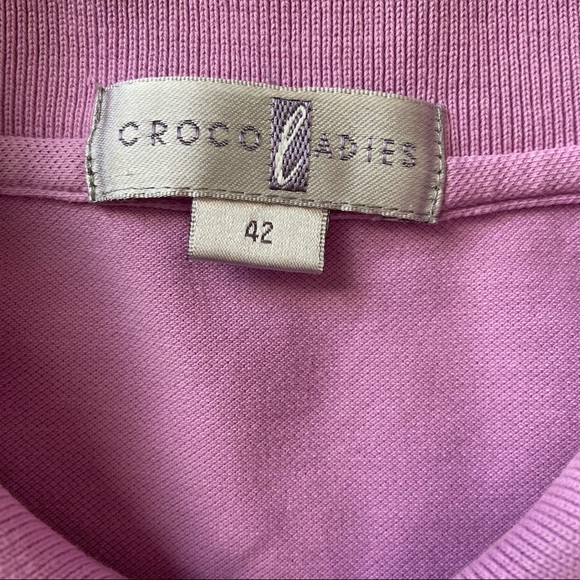 Croco ladies Women Purple Polo Shirt, size 42 - Picture 3 of 7